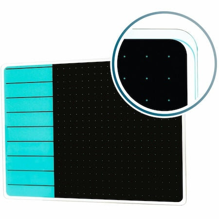 Board and wall fixing, 23 in, Tempered Glass Frame, Teal