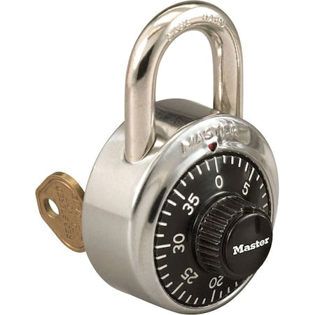 Combination Padlock, Body Material Stainless Steel, Body Thickness 3/4 in, Dial Location Front