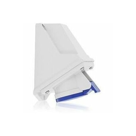 Pin & Sleeve Receptacle, 16 A, 200/250V AC, Three Phase, 3 Pole, Blue