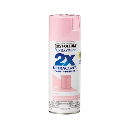 General Purpose Spray Paint, Candy Pink, Gloss, Solvent, 12 Oz