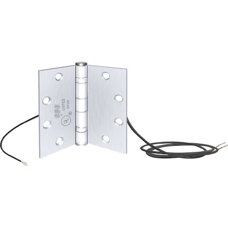 Electrified Hinge, Stainless Steel, Satin Chrome, Includes: Mounting hardware