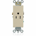 Straight Blade Receptacle, 5-15R, 15 A, 125V AC, 2 Pole, 3 Wire, Flush Mount, Self-Grounded