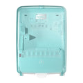 Paper Towel Dispenser, Plastic, Blue/White