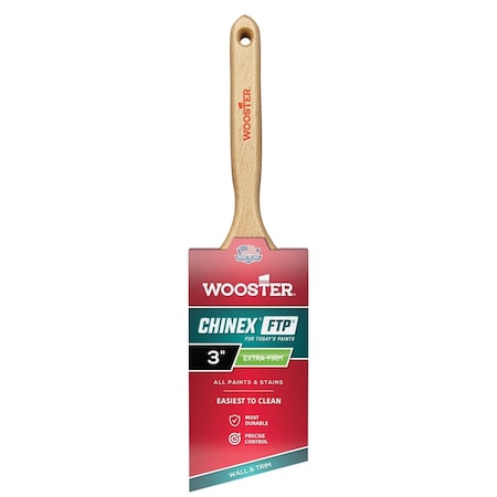 3" Angle Sash Firm, Chinex FTP Bristle, Paint Brush, Wood Handle