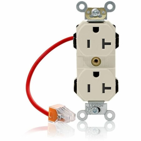 Straight Blade Receptacle, 5-20R, 20 A, 125V AC, Flush Mount, Self-Grounded
