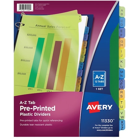 Pre-Printed Index Divider A-Z, Pk12