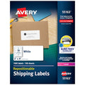 Laser Mailing Label, 4 in Label W, 2 in Label H, 10 Labels per Sheet White