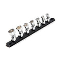 3/8 Inch Drive 6-Point Universal Joint Socket Set with Rail, 7-Piece 3/8-3/4 in.