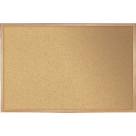 Cork Bulletin Board 60x48"", Wood Frame