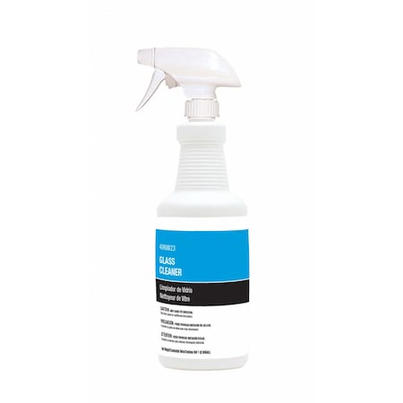 Liquid Glass Cleaner, 1 qt., Blue, Unscented, Trigger Spray Bottle