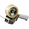 Handheld Tape Dispenser, 2 in Max. Tape Width. 5 1/8 in Tape Core Dia, Pistol, Plastic, Gray