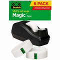 Magic Tape with Dispenser,3/4x1000in,PK6