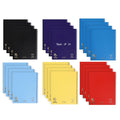 Case of Lefty WB Left Handed Notebooks, 1 Sub, 8.5"x10.5", 100 sht, Right Side Wire, Asstd Colors, PK24