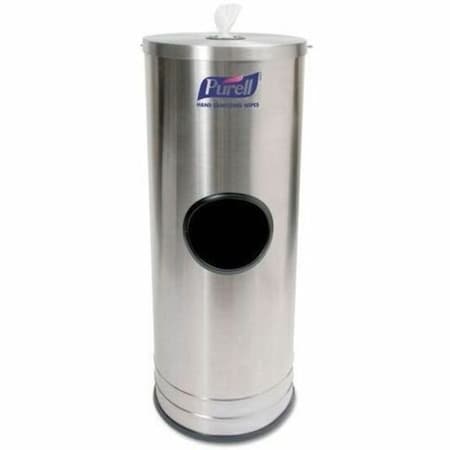 Wipes Stainless Steel Floor Stand Dispenser, Silver
