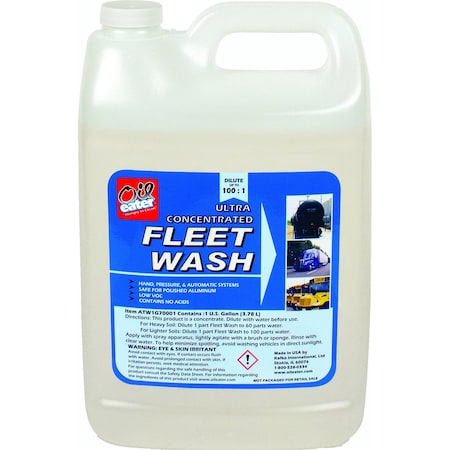 Fleet Wash Concentrate, Truck and Trailer Wash, 1 gal, Butyl-Free