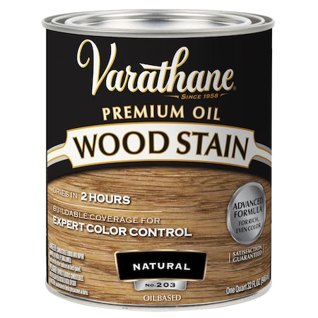 Premium Wood Stain, Oil Based, Natural, 1 Quart