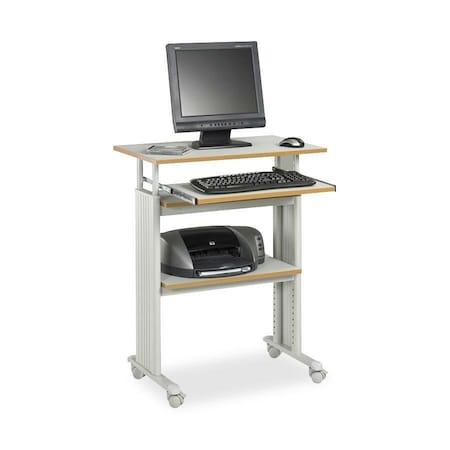 Adjustable Desk Stand-Up Adjustable Workstation, 22 in D X 49 in H, 29 1/2 in W X Gray