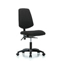 Desk Chair Fab Desk Chair, Med, Bk, Tilt Cast, Blk, No Arms, 19" to 24" Height, Fabric, Black