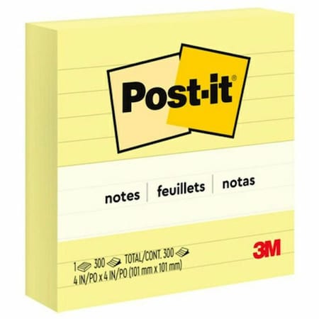 Post-itNotes 675, 4"x4", Canary Yllw, PK12