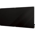 Dry Erase Board, Glass, 48 in, 72 in, No Frame Frame, Black, Gloss