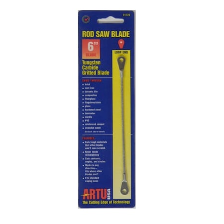 Tungsten Carbide Grit Rod Saw Blade, 6"