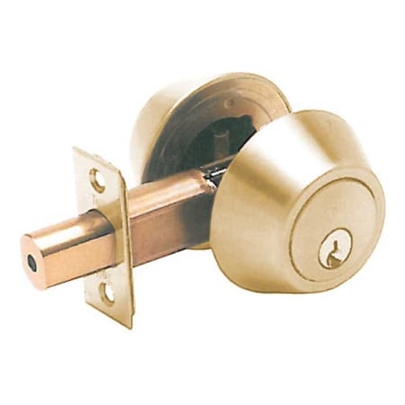 Double Cylinder Grade 2 Deadbolt, SCC Keyway, KA4, Bright Brass