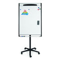 Dry Erase Mobile Easel, Black/Silver