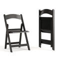Hercules Folding Chair - Black Resin - 2 Pk Comfortable Event Chair - Light Weight Folding Chair