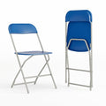 Hercules Series Plastic Folding Chair Blue - 2 LB Weight Capacity Comfortable Event Chair-Lightweight Folding Chair, PK2
