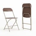 Hercules Series Plastic Folding Chair Brown - 2 LB Weight Capacity Comfortable Event Chair-Lightweight Folding Chair, PK2