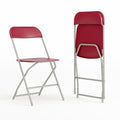 Hercules Series Plastic Folding Chair Red - 2 LB Weight Capacity Comfortable Event Chair - Lightweight Folding Chair, PK2