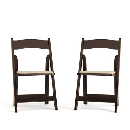 Fruitwood Folding Chair, PK2