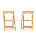 Natural Wood Folding Chair, PK2