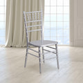 HERCULES Series Silver Wood Chiavari Chair, PK2