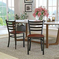 Black Ladder Chair-Mah Seat, PK2