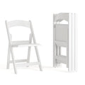 Hercules Folding Chair - White Resin - 4 Pk Comfortable Event Chair - Light Weight Folding Chair