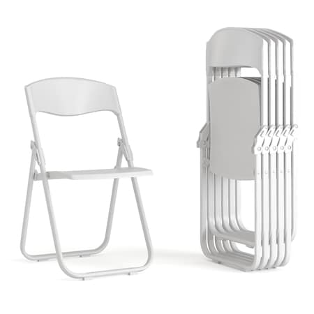 White Plastic Folding Chair, PK6
