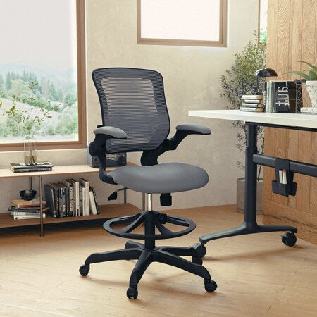Drafting Chair Dark Gray Mesh Drafting Chair, Mesh, Dark Gray