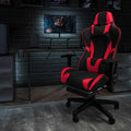 Red Reclining Gaming Chair with Footrest