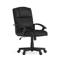 Leather Task Chair, Black
