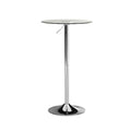 Round 23.5" W, 23.5" L, 41" H, Glass Top, Clear