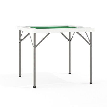 Square Folding Table, Plastic Top, White