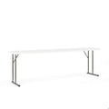 Rectangle Fold Training Table, Wht, 18X96, 18" W, 96" L, 29" H, Plastic Top, White