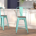 Metal Counter Stool, 24", Mint
