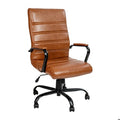 High Back Brown/Black LeatherSoft Executive Swivel Chair