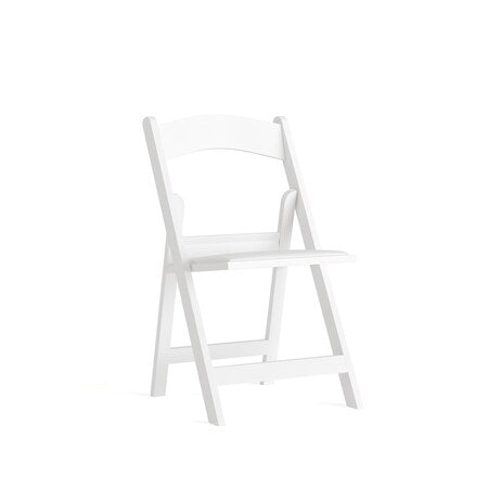 Hercules Folding Chair - White Resin - Comfortable Event Chair - Light Weight Folding Chair