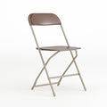 Folding Chair - Brown Plastic - 60 Pack
