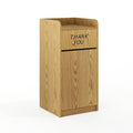 36 gal. Laminate Trash Can, Oak