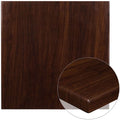 Square Square High-Gloss Walnut Resin Table Top, 36" W, 36" L, 2" H, Resin, Walnut