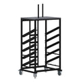 Round Round Cocktail Table Dolly, 30" dia., 34.5" W, 28.75" L, 79.5" H, Black